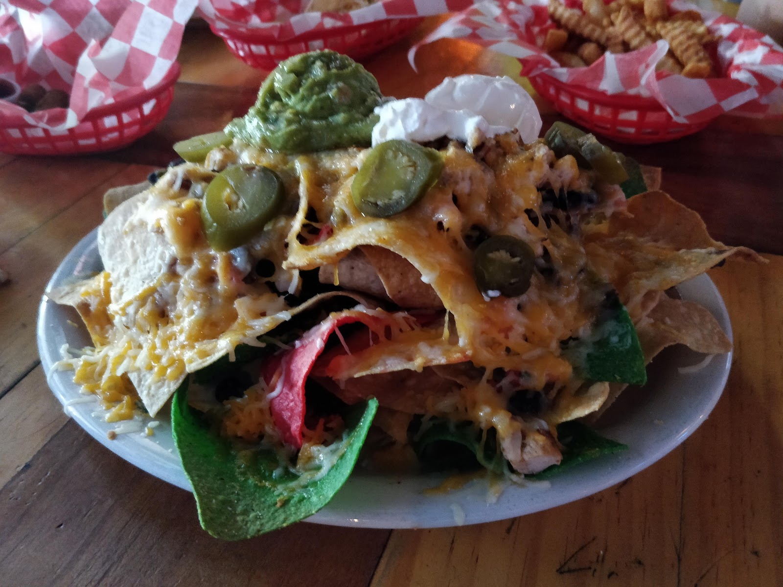 Loaded nachos with toppings