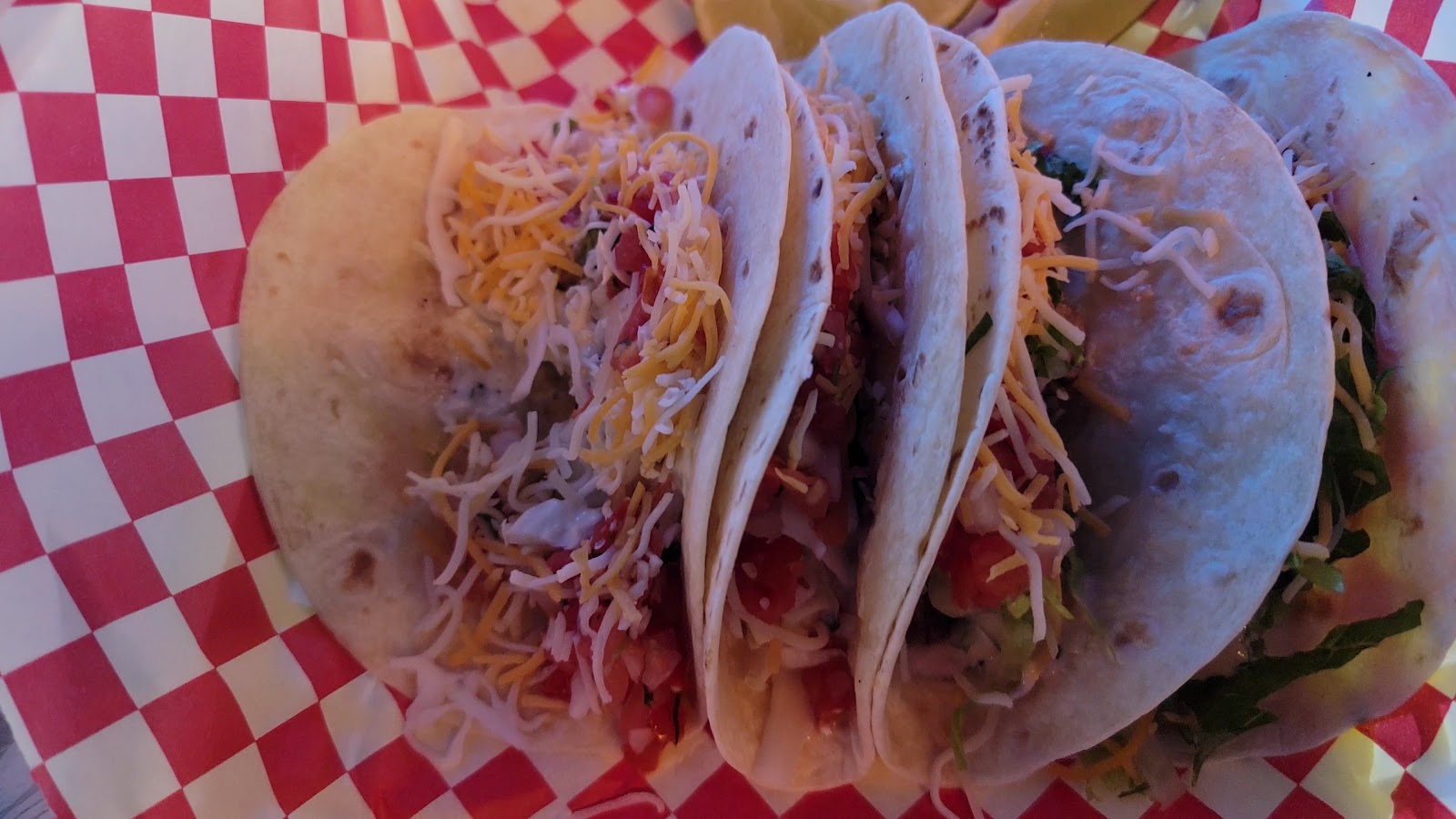 Tacos on checkered paper